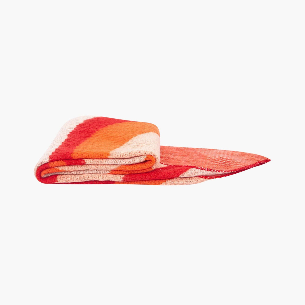 Ramona Orange/Red Waves Heavyweight Scarf