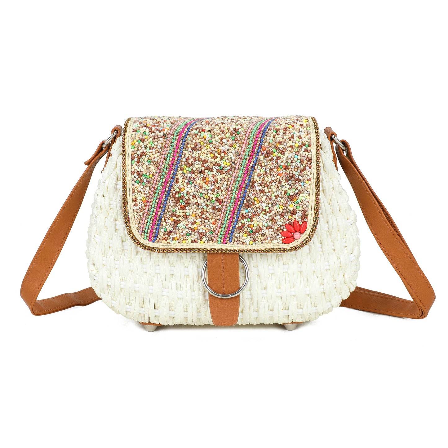 Shan Straw Crossbody Bag