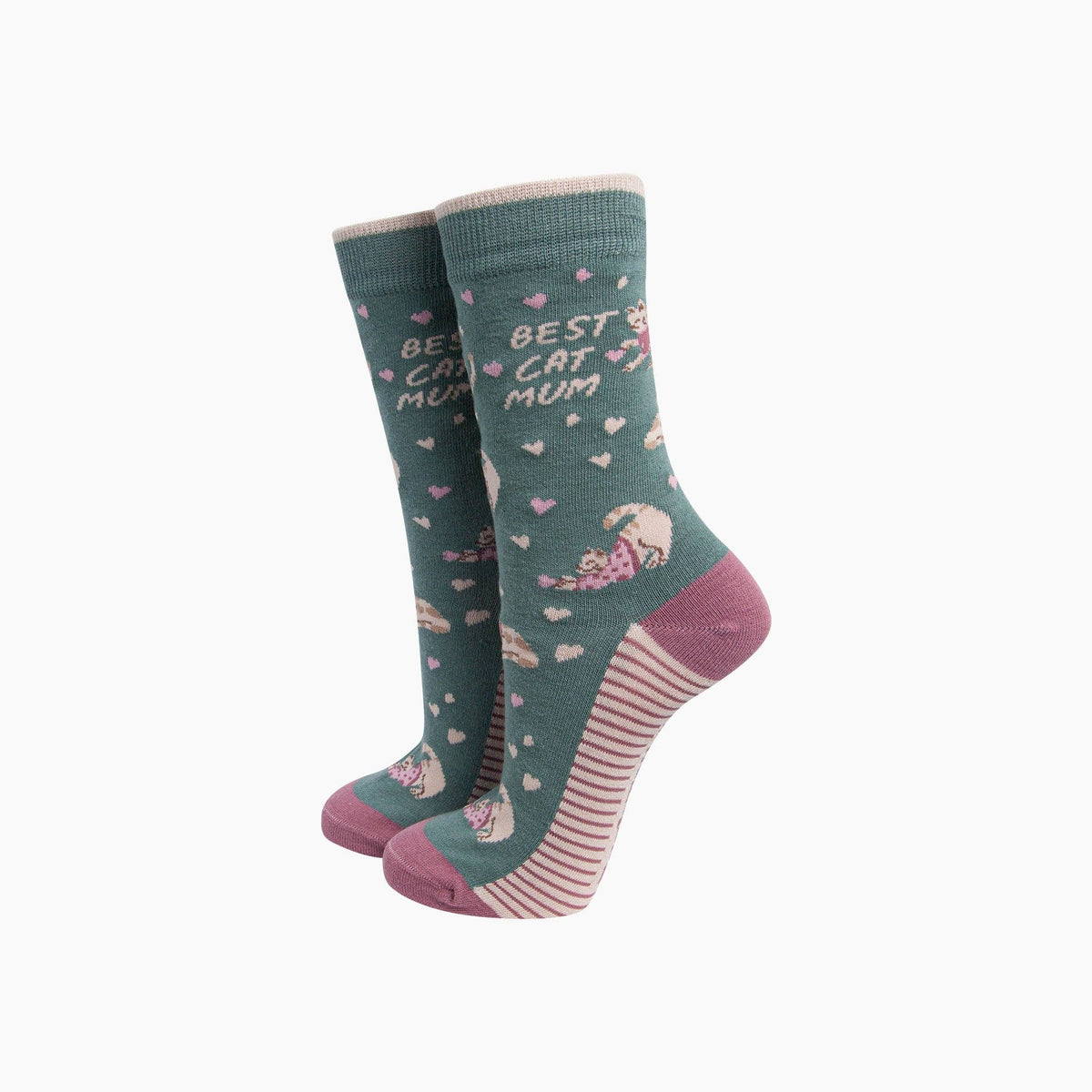Cat Mum Combed Cotton Socks Matchbox Giftset