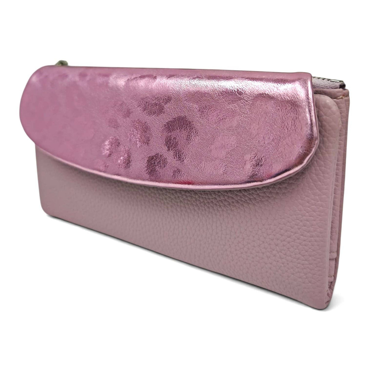 Nora Soft Pu Metallic Leopard Print Long Purse Gift Box