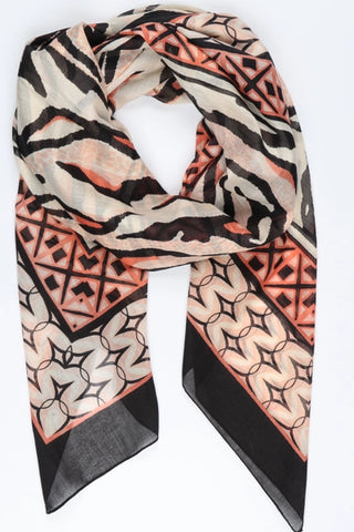 Mosaic/Zebra print scarf