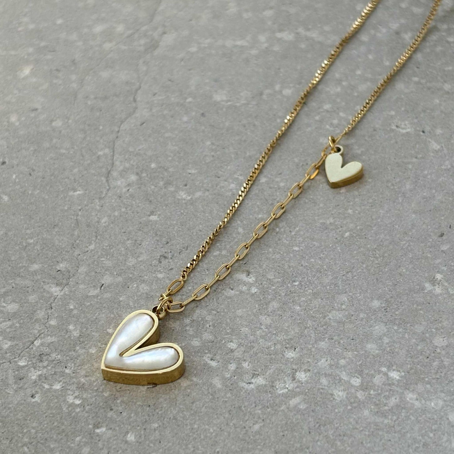 Pearlescent Heart Necklace