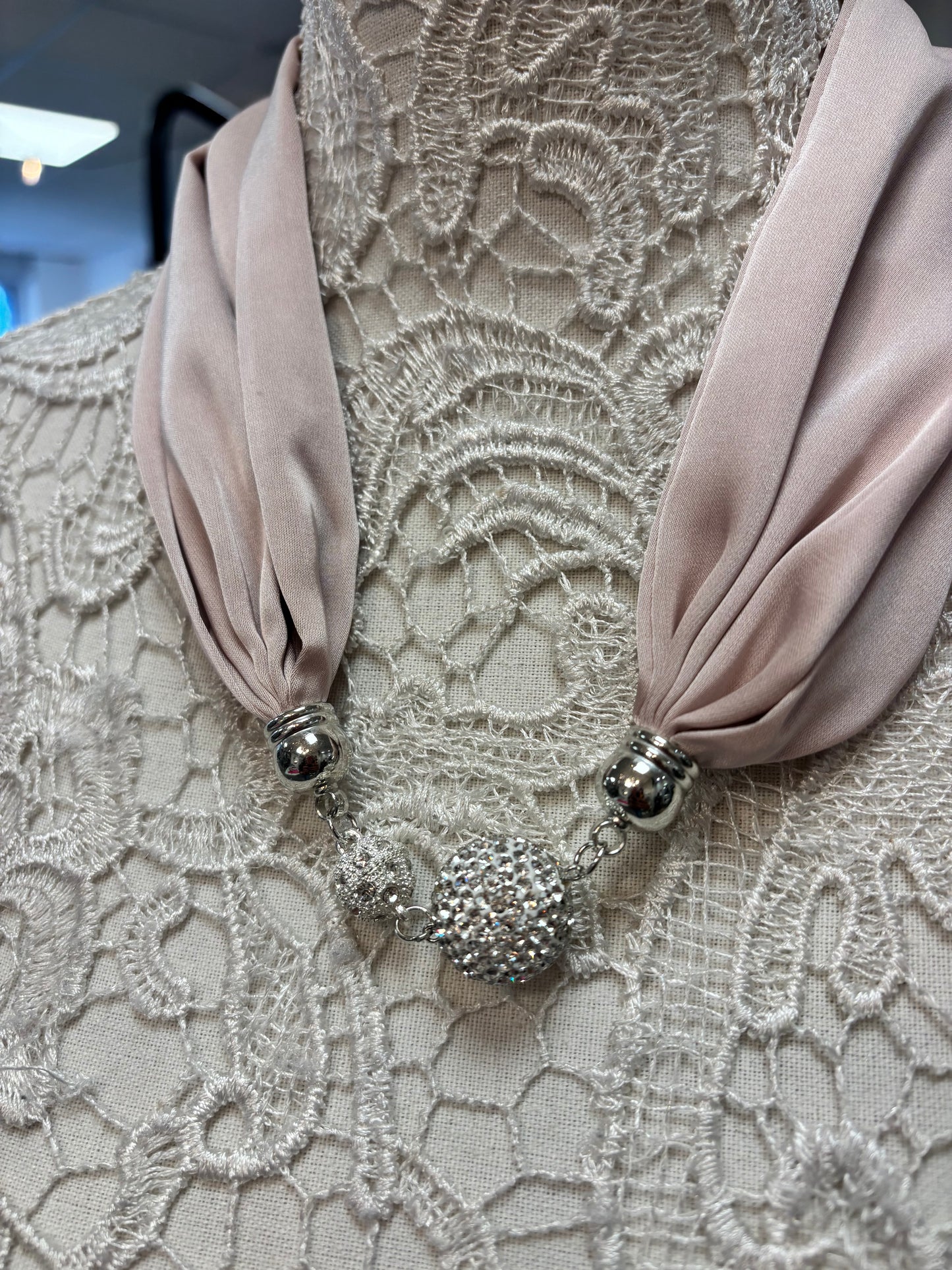 Gem diamanté scarf/necklace