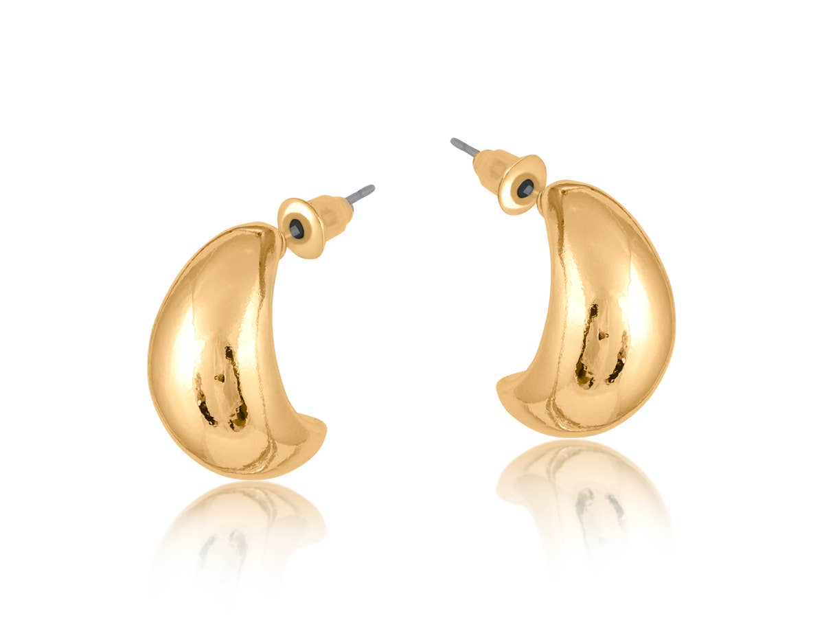 Rose Organic Shape Petal Earrings
