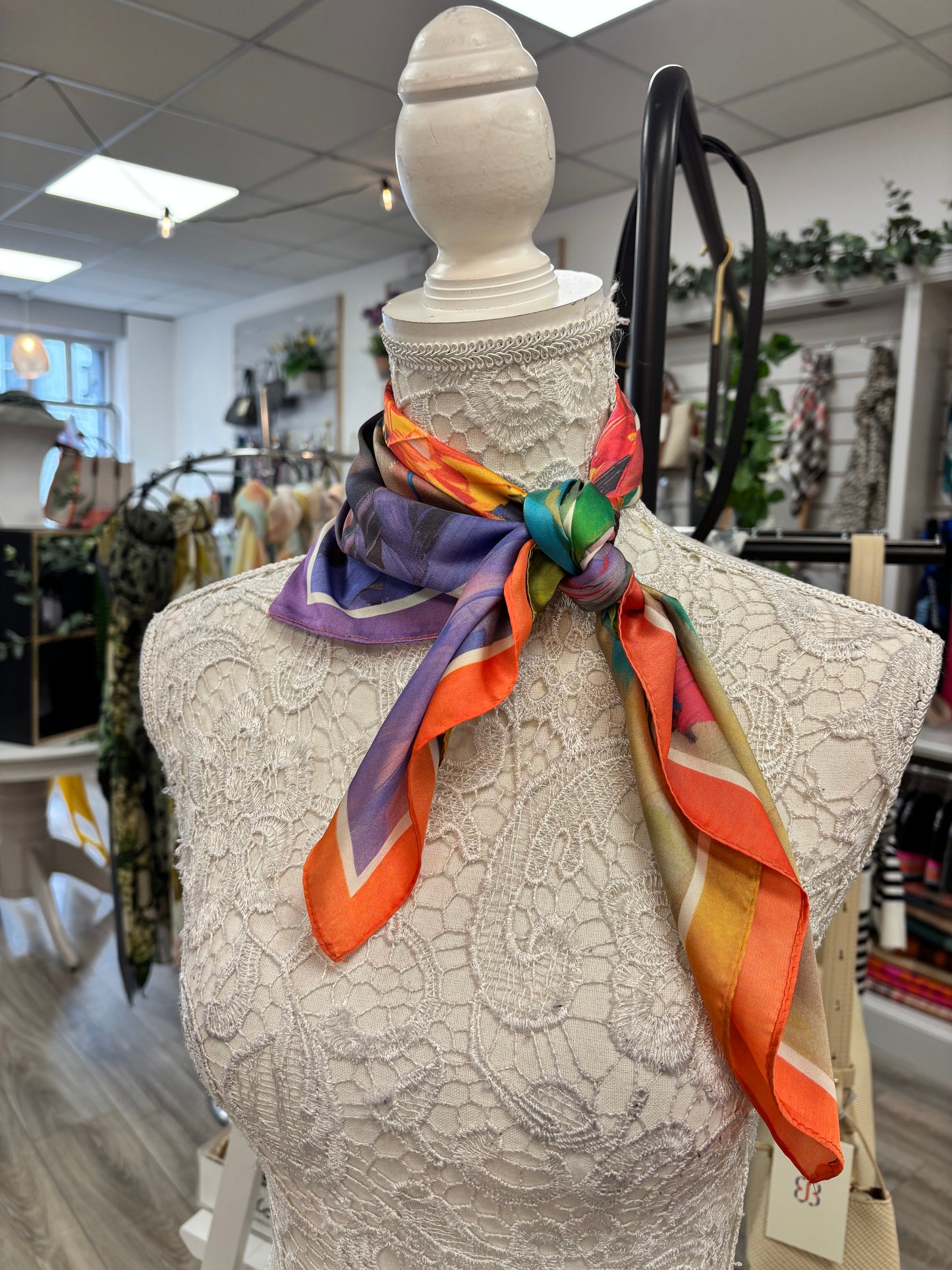 Watercolour neck scarf