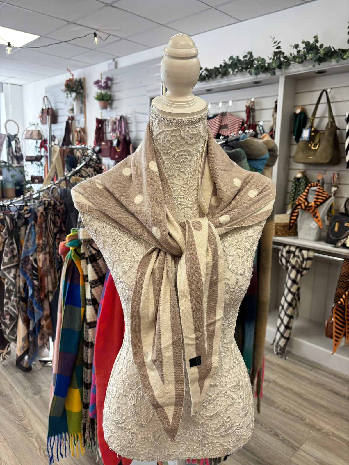 Larissa Polka dot scarf