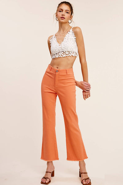 Molley Soft Washed Stretchy High Waisted Flare Pants