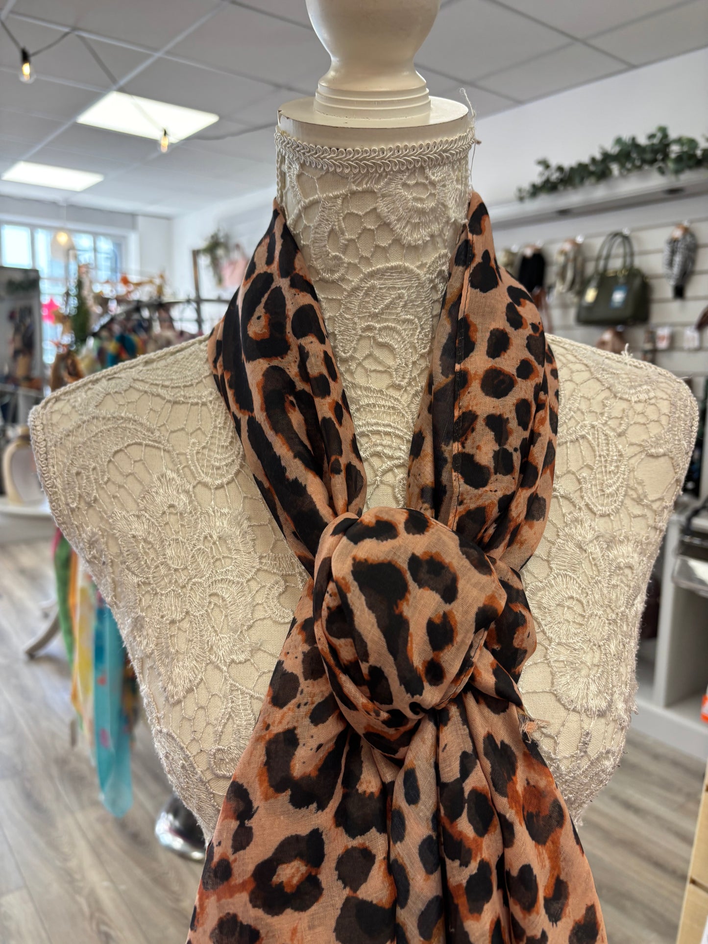 Leona animal print scarf