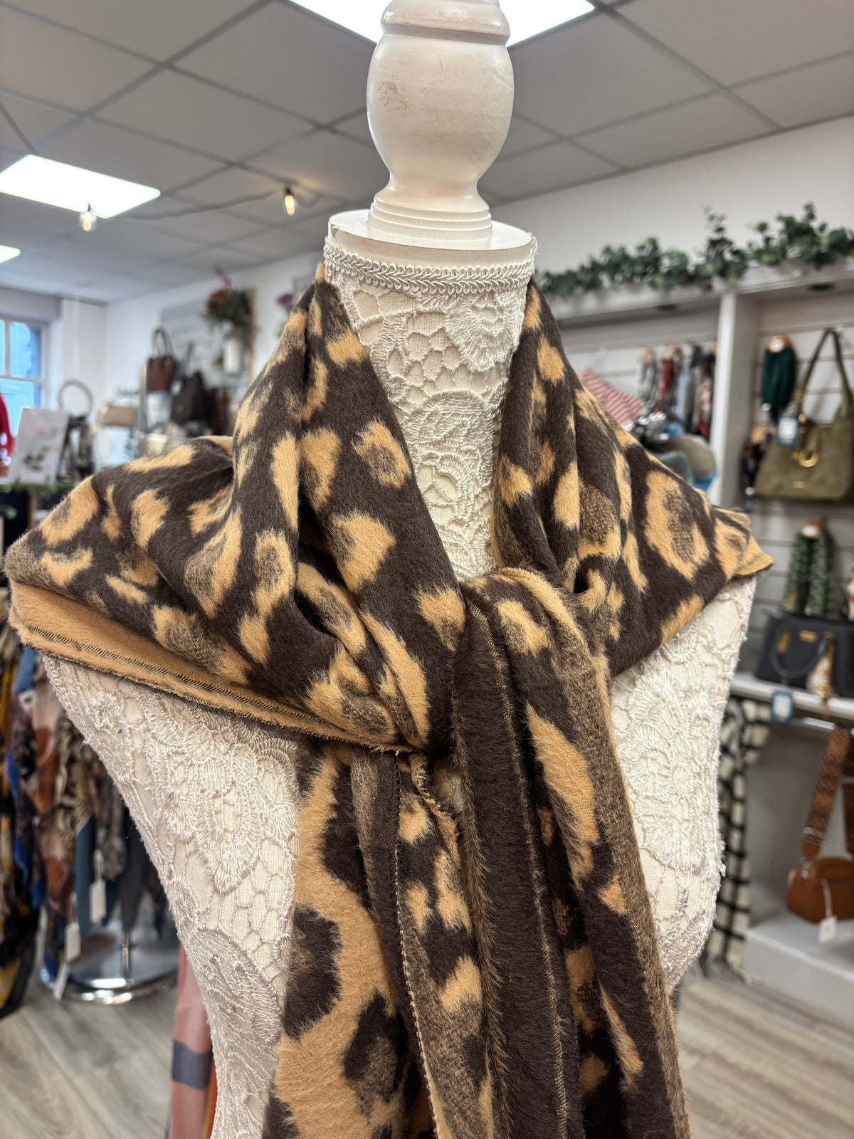 Shauna leopard print triangle knit