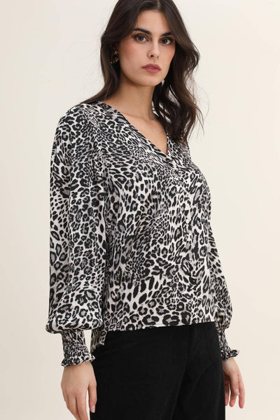 Hollie Leopard print blouse