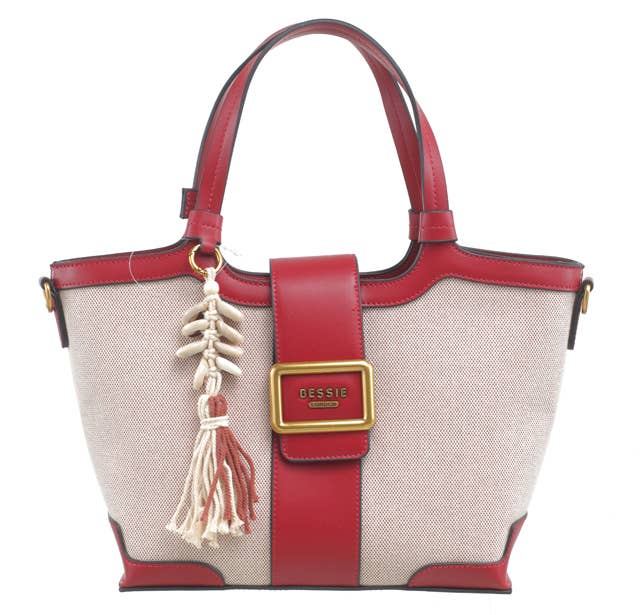 Chantelle CANVAS BOHO BUCKLE TOTE WITH TASSEL CHARM