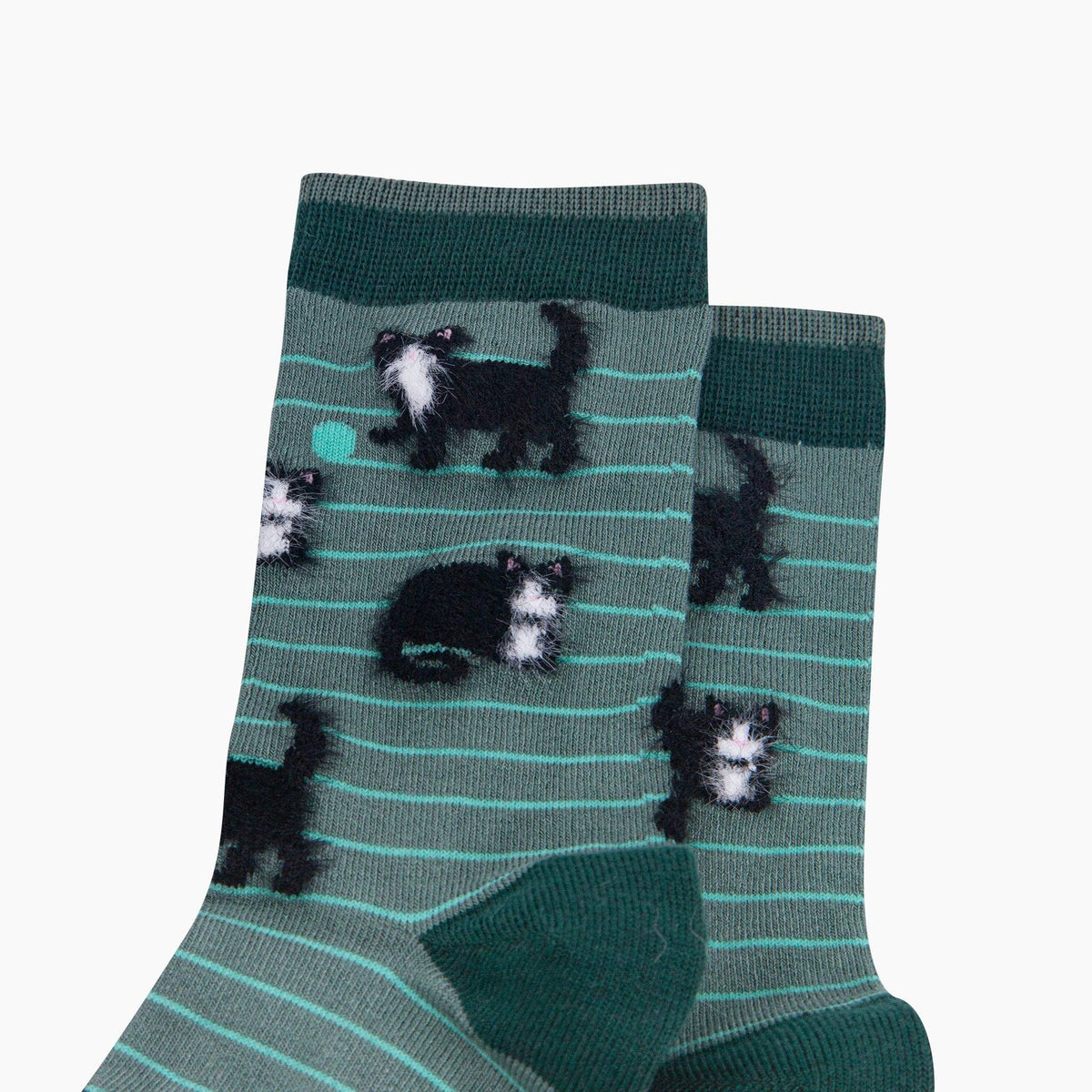 Green Cat Women's Fluffy Bamboo Socks