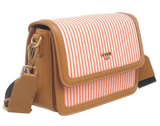 SUSIE STRIPED CANVAS CROSSBODY BAG