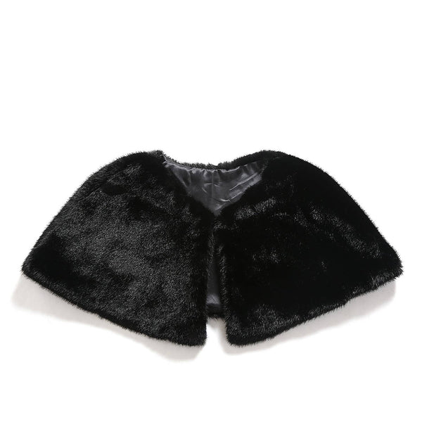 Sleeveless Faux fur shrug