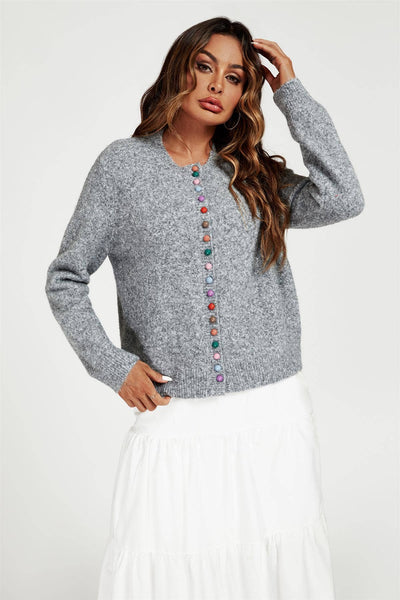 Moya Cardigan with Rainbow Buttons