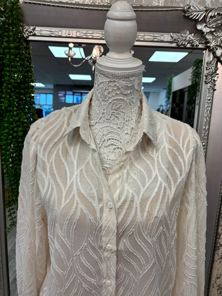 Jess Patterned sheer Blouse