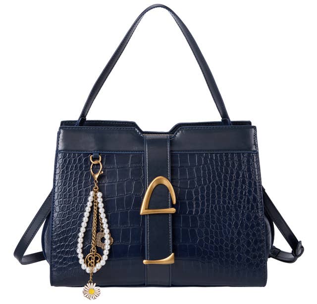 ELSIE EQUESTRIAN BUCKLE CROC TOTE