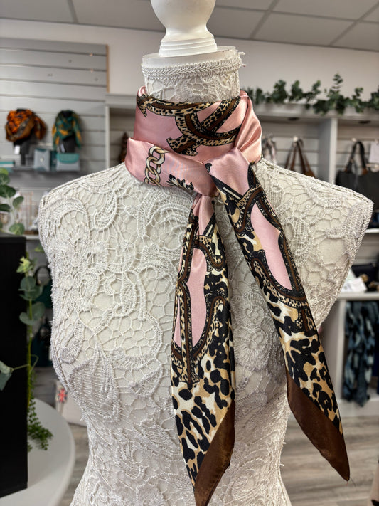 Satin feel neck scarves