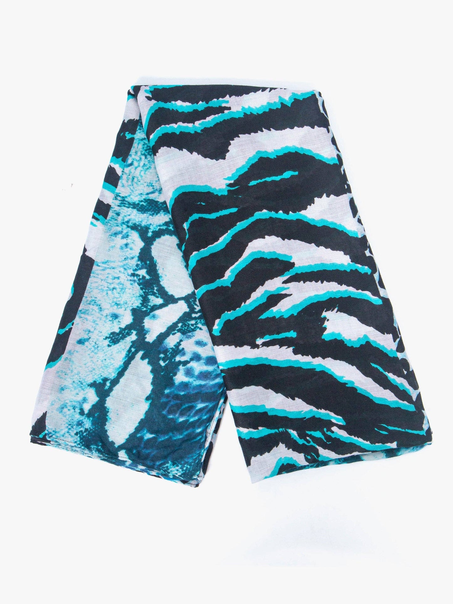 Greta Lightweight Scarf - Blue, Animal