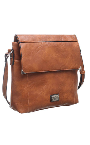 SUZANNE BUCKET CROSSBODY BAG WITH BACK ZIP POCKET