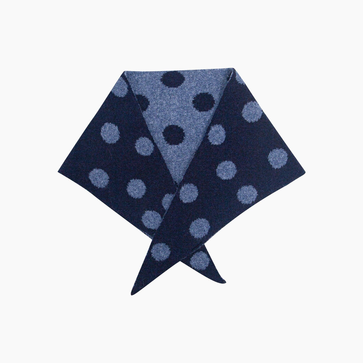 Tess Triangle Heavyweight Scarf in Navy/Denim