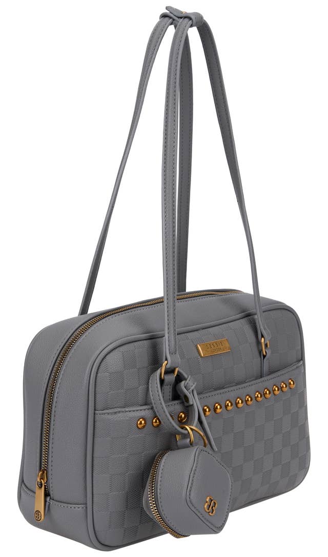 Ember EMBOSSED SHOULDER BAG WITH TINY COIN BAG
