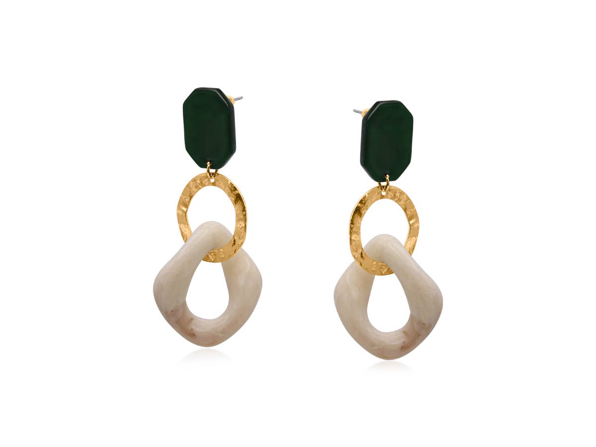 Moiraine Resin Chain Statement Earrings