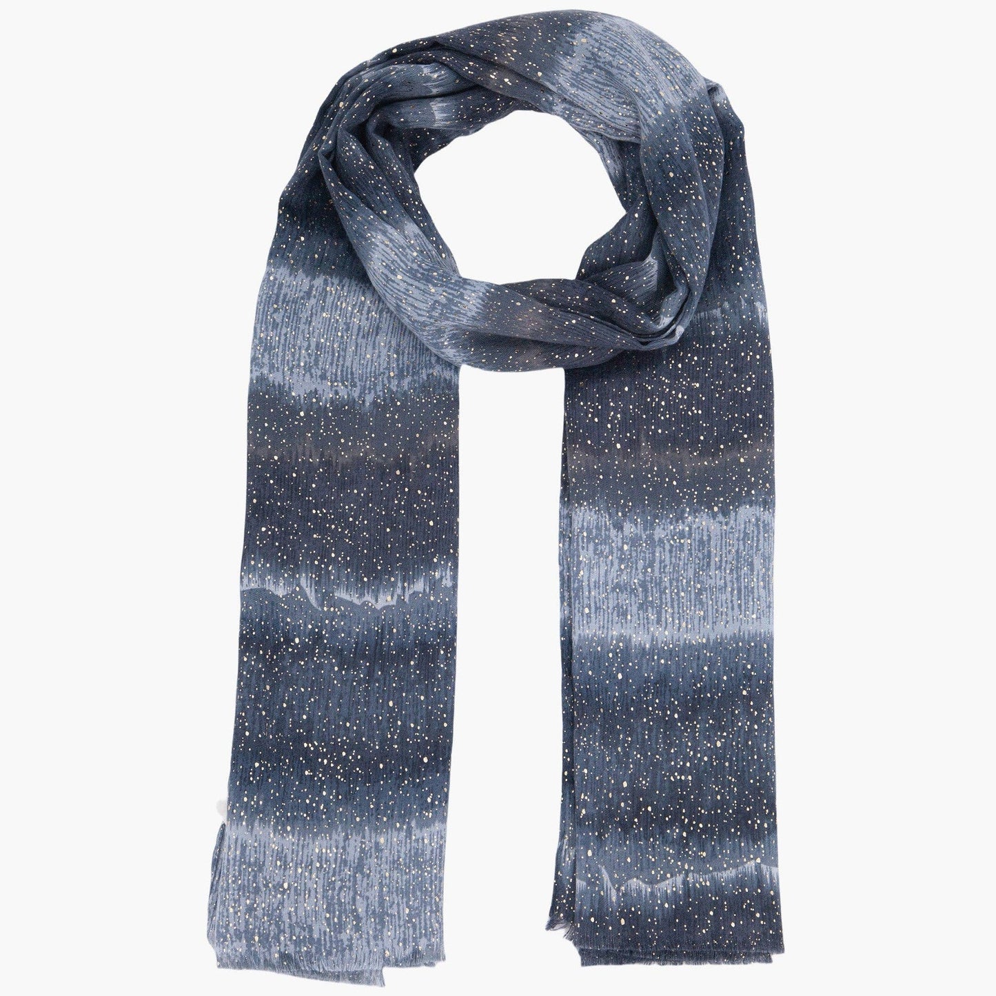 Tierney Grey Ombre Stripe Lightweight Scarf