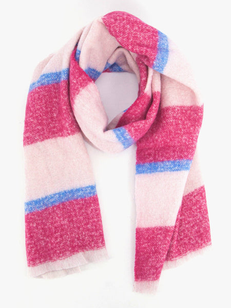 Zola scarf - Fuchsia/Blue, Block