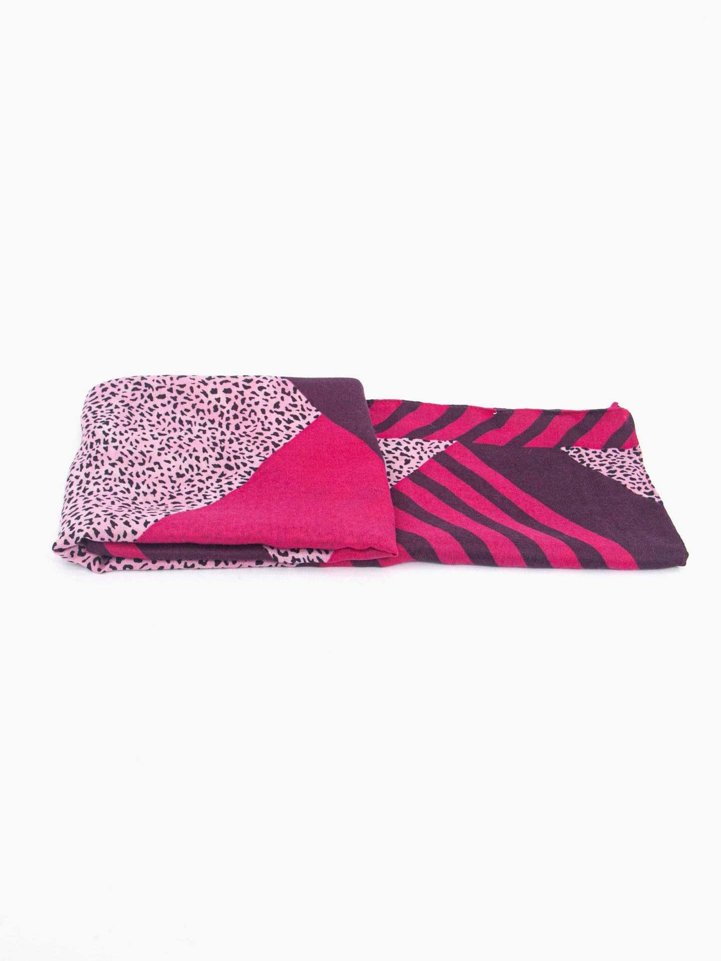 Jodi Lightweight Scarf - Fuchsia, Animal Stripe
