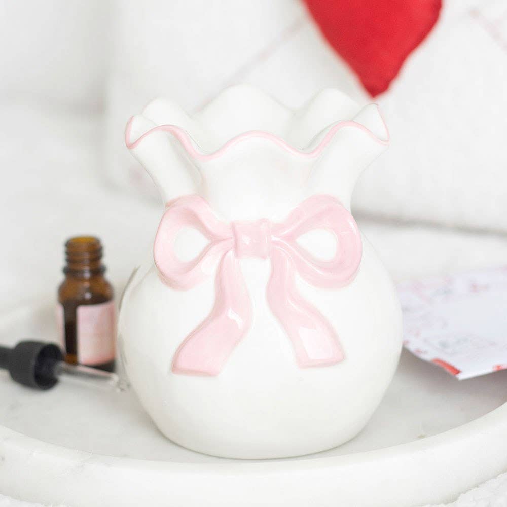 White and Pink Bow Burner