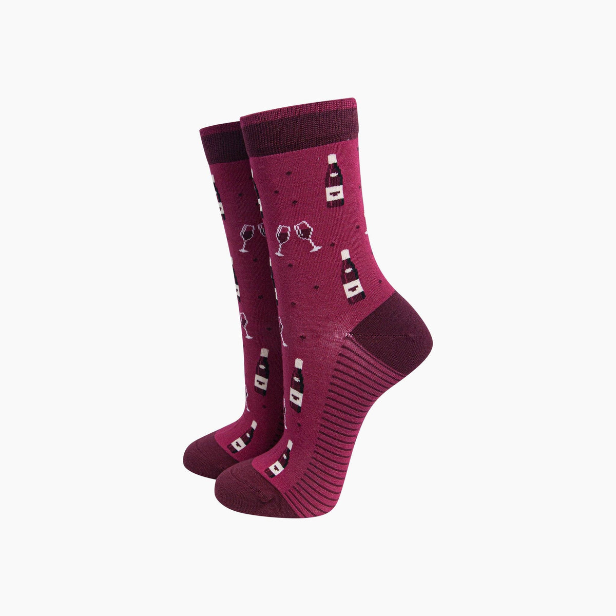 Red Wine Women's Bamboo Socks in Burgundy