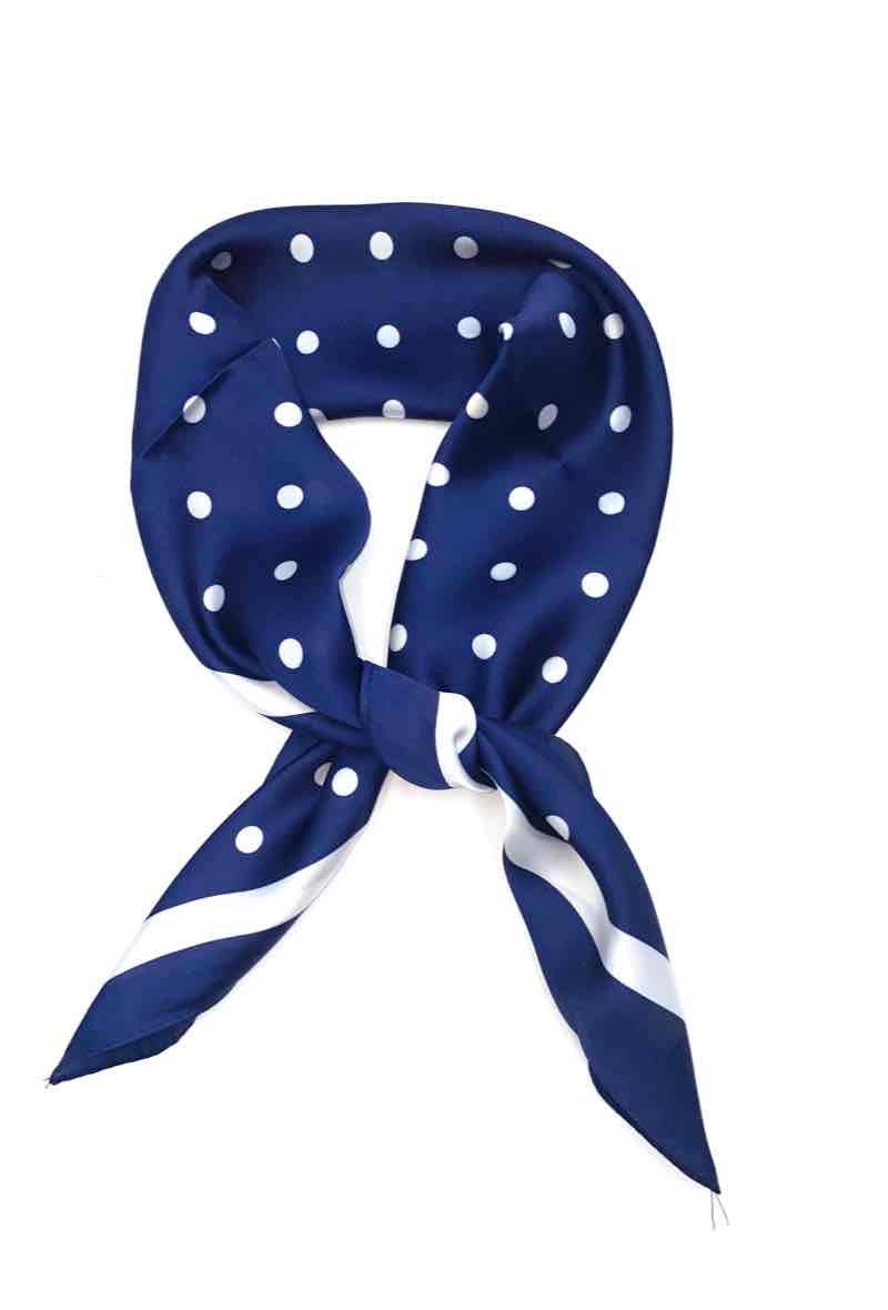 Lyra navy dotty scarf