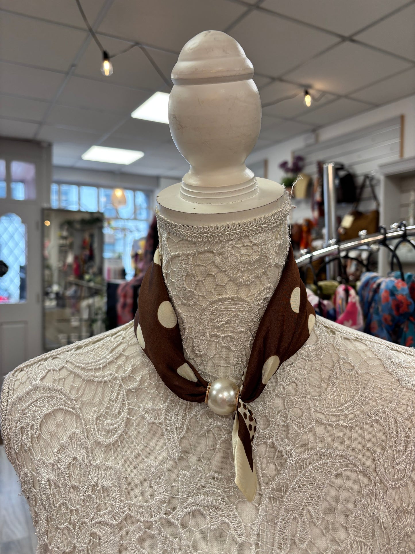 Betty brown spot scarf