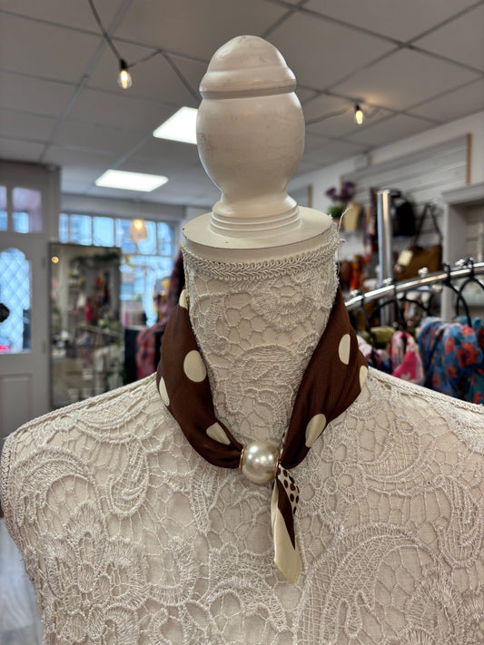 Betty brown spot scarf