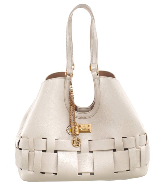 WILLOW WEAVE STRUCTURED SHOULDER TOTE