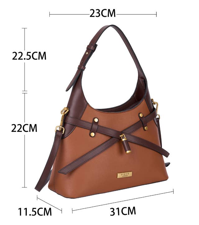 CHERRY CONTEMPORARY HARNESS SHOULDER BAG