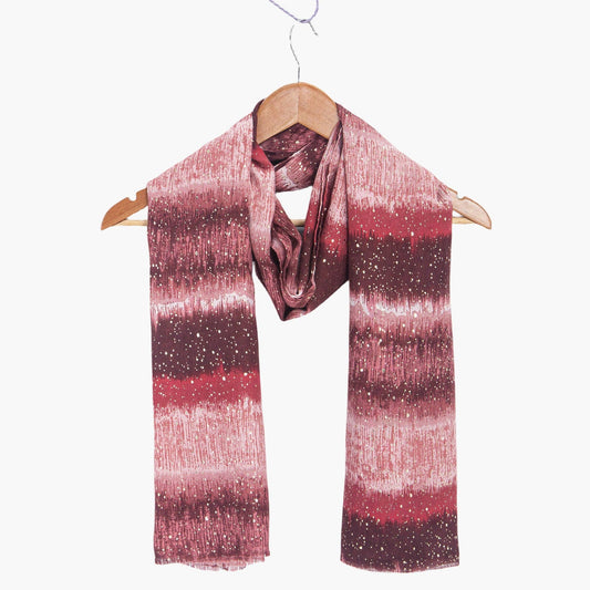 Isla Red Ombre Stripe Lightweight Scarf