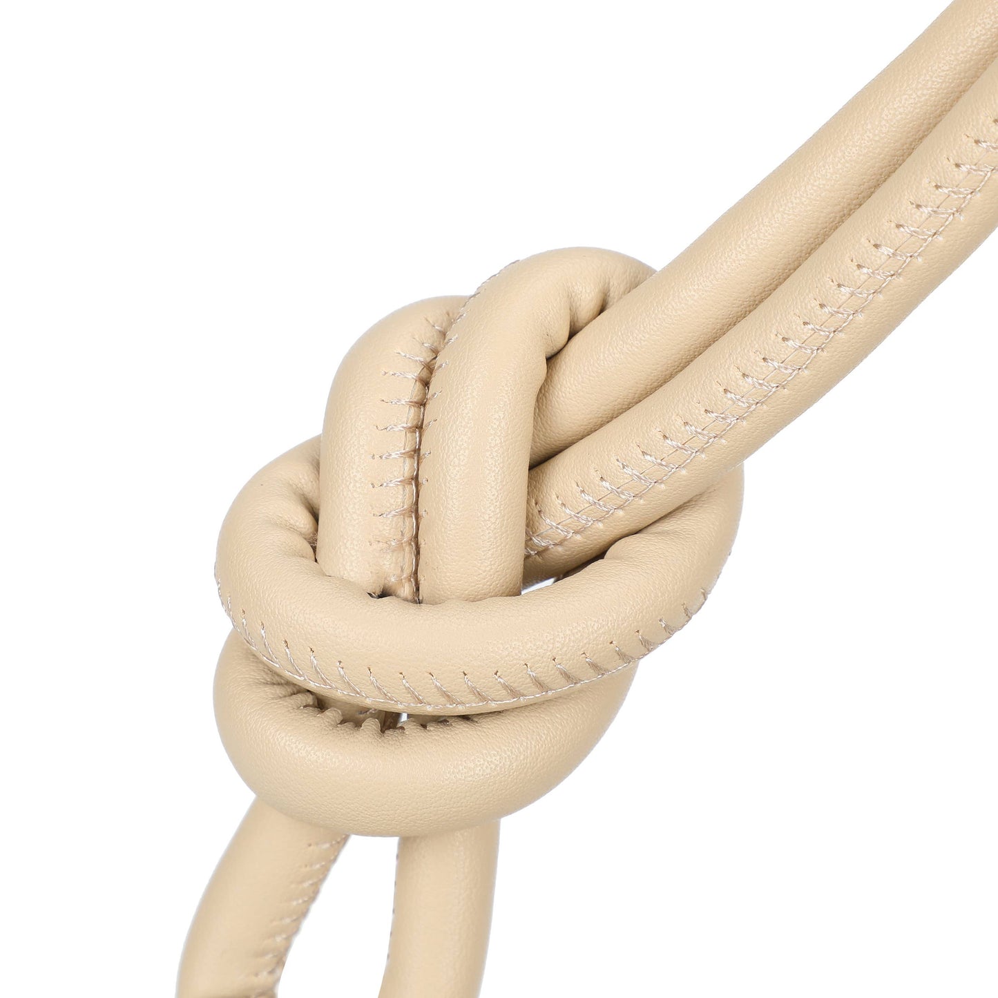 Nansy Natural Straw Stripe Shoulder Bag with Knot Handle