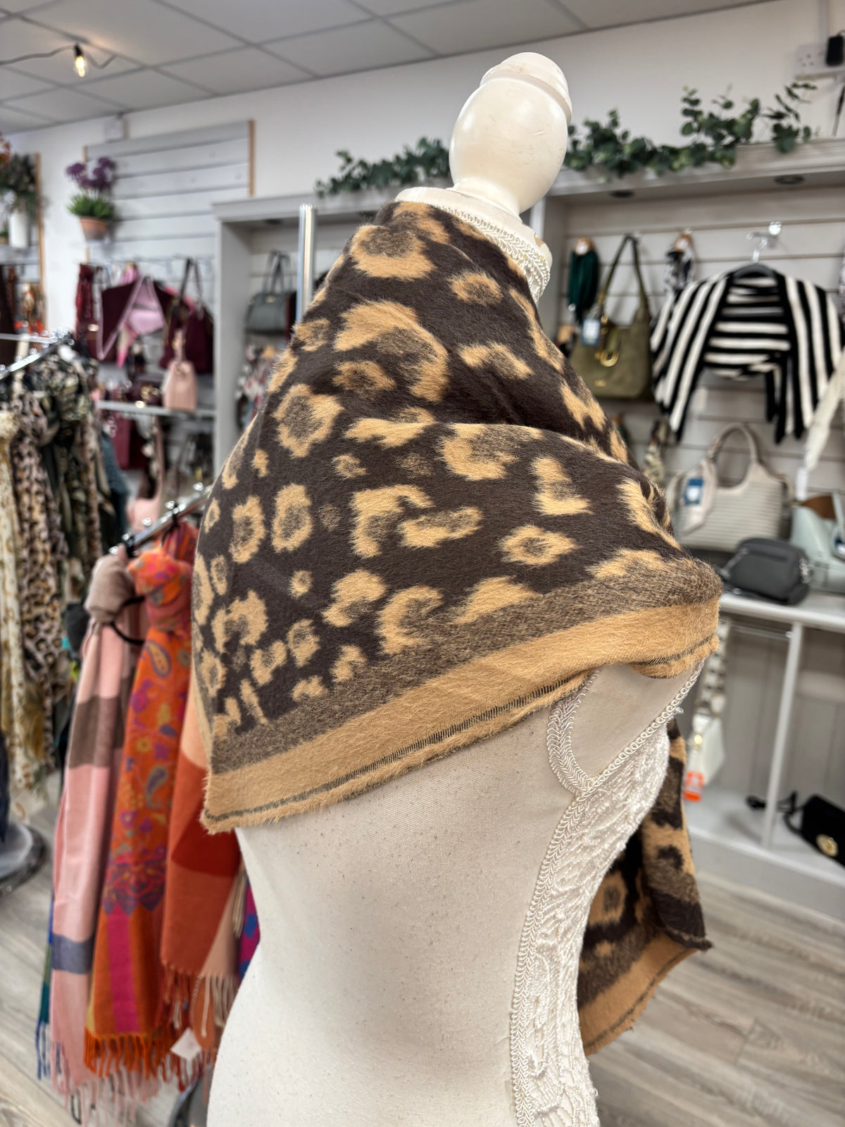 Shauna leopard print triangle knit