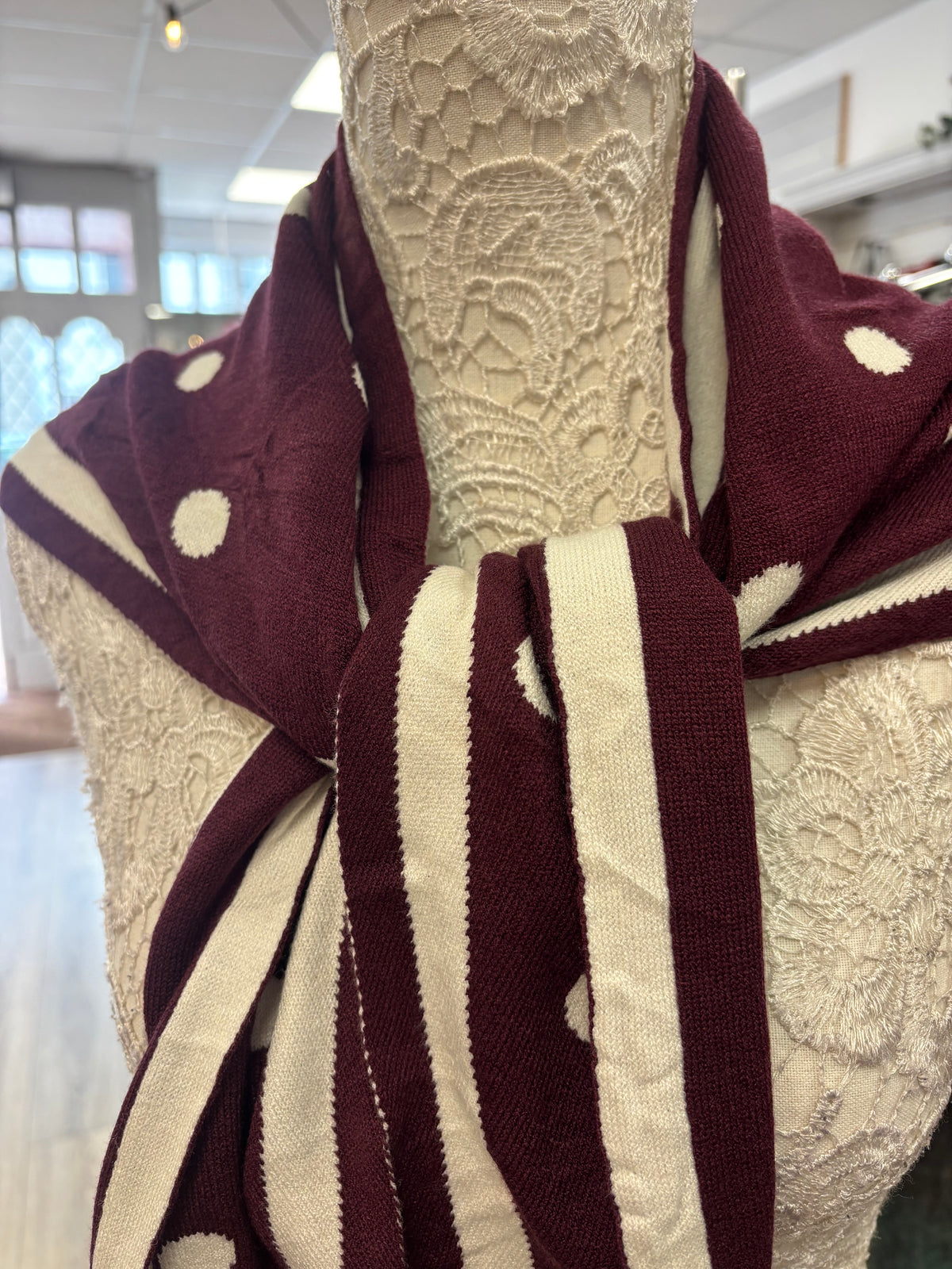 Larissa Polka dot scarf