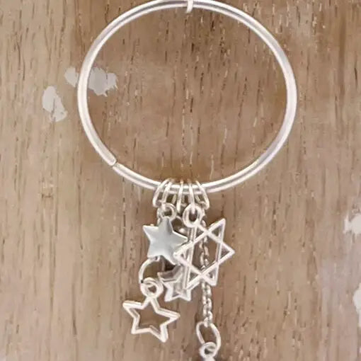 Long Pendant Style Necklace with Cascading Stars