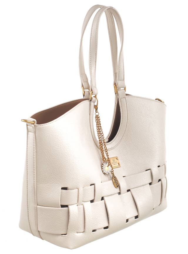 WILLOW WEAVE STRUCTURED SHOULDER TOTE
