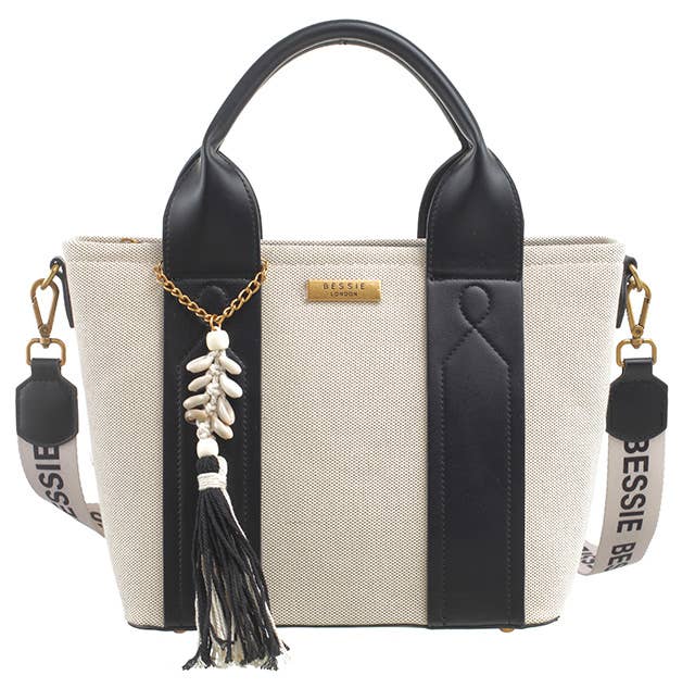 Betsy BOHO CANVAS CITY SHOPPER WITH TASSEL