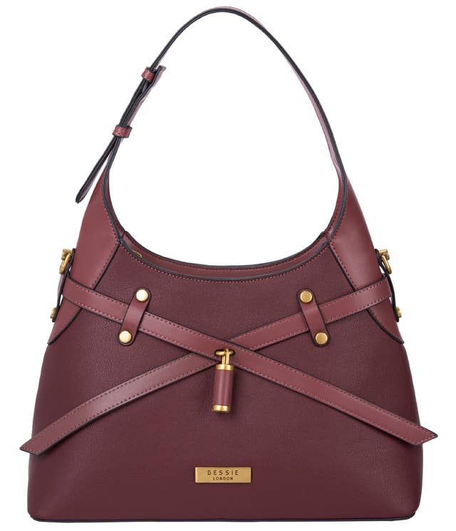 CHERRY CONTEMPORARY HARNESS SHOULDER BAG