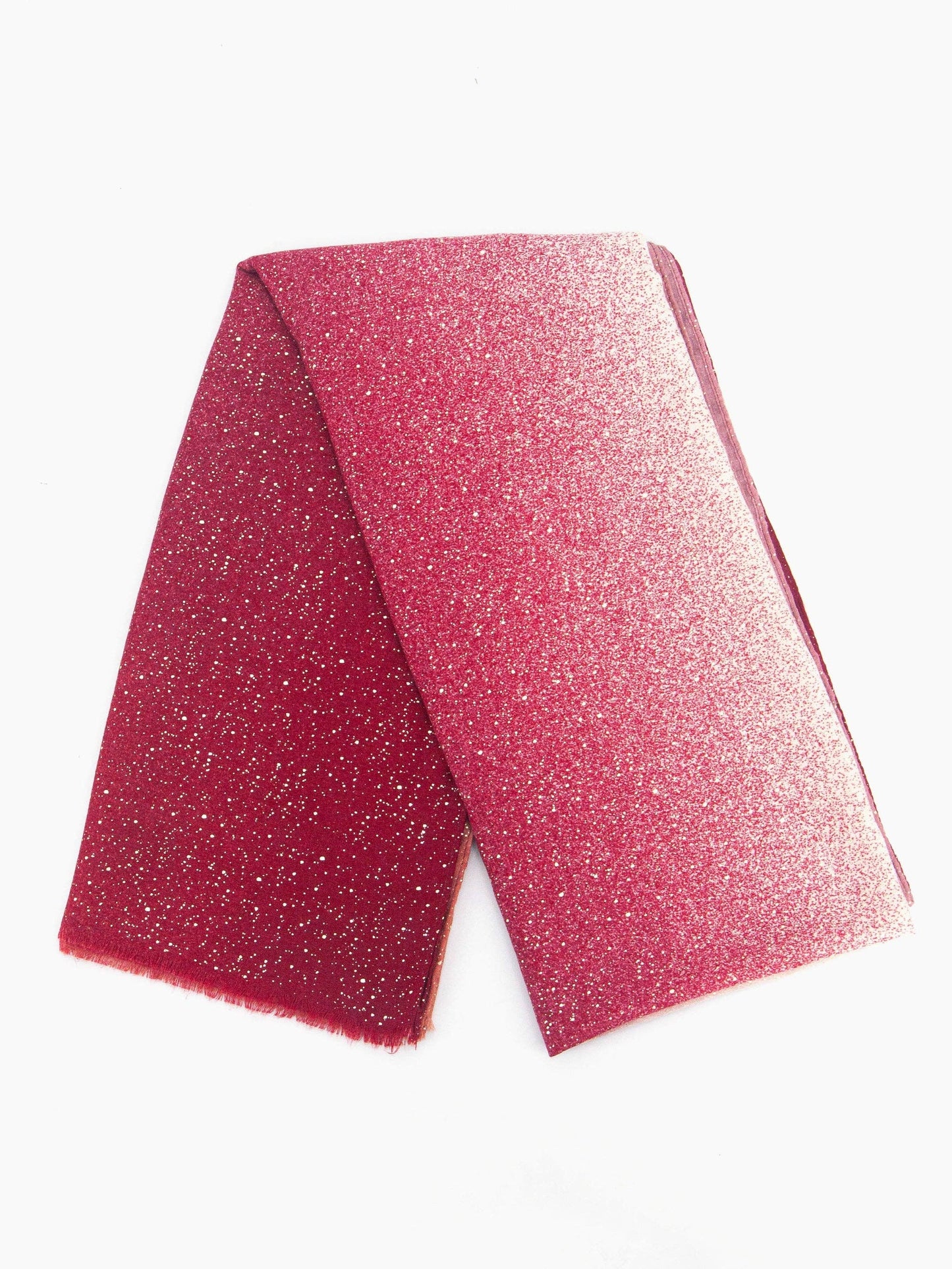 Hattie Lightweight Scarf - Red, Ombre Foil