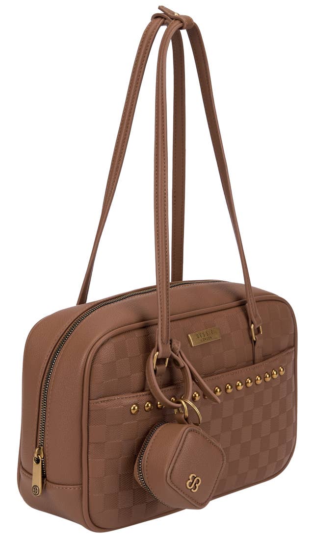 Ember EMBOSSED SHOULDER BAG WITH TINY COIN BAG