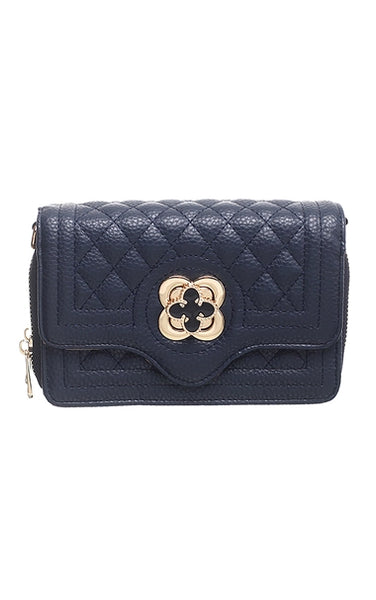 Quilted Flap Over Cross Body Bag