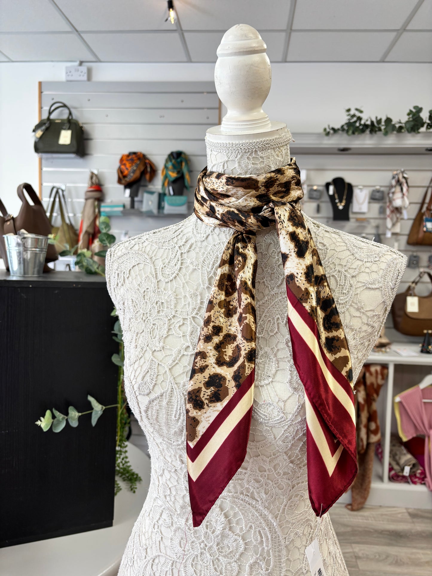 Satin feel neck scarves
