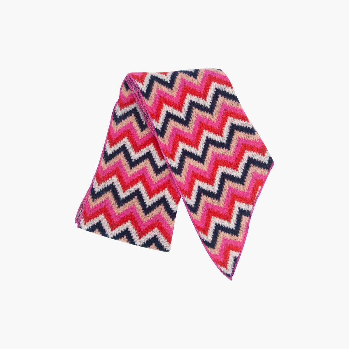 Bobbie Red Zig-Zag Heavyweight Scarf